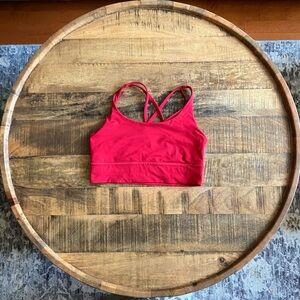 Lululemon Energy Bra Long Line *Medium Support, B-D Cups - Dark Red (US 8)